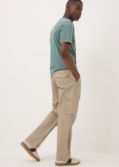 Stone Loose Cargo Trousers