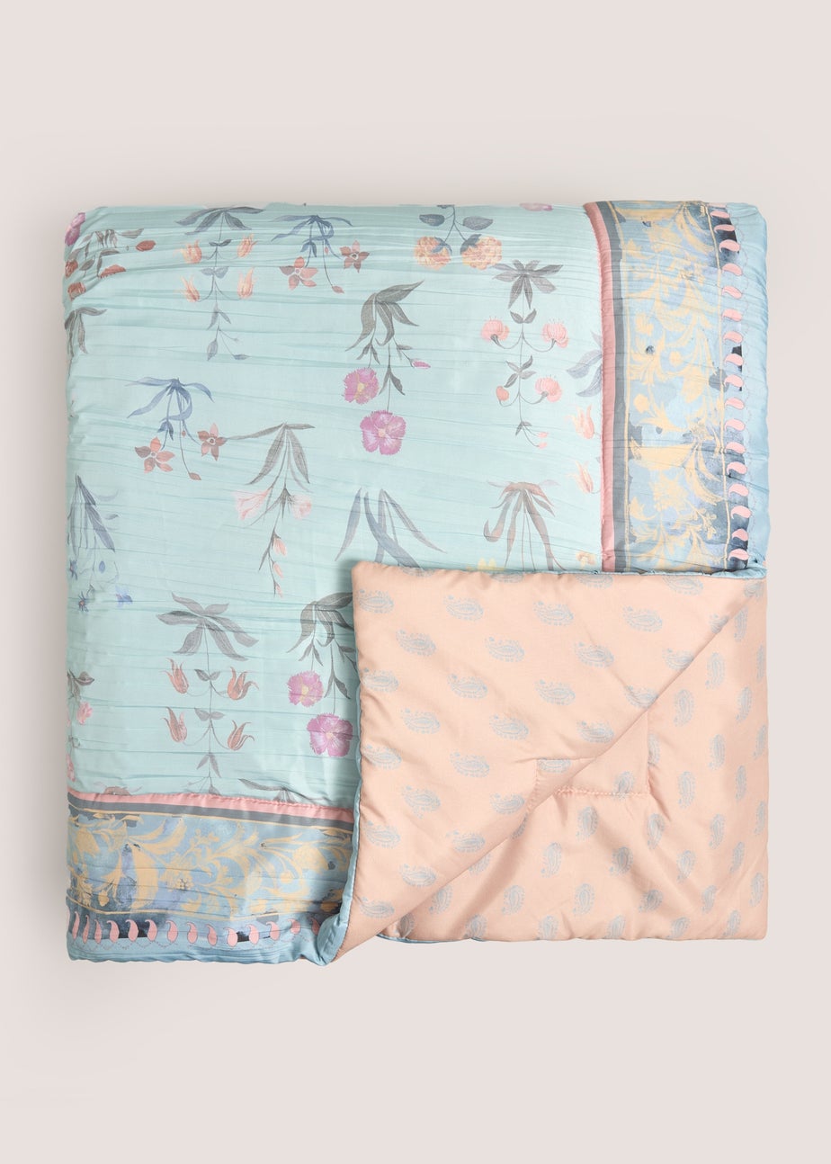 Multicolour Floral Elephant Bedspread