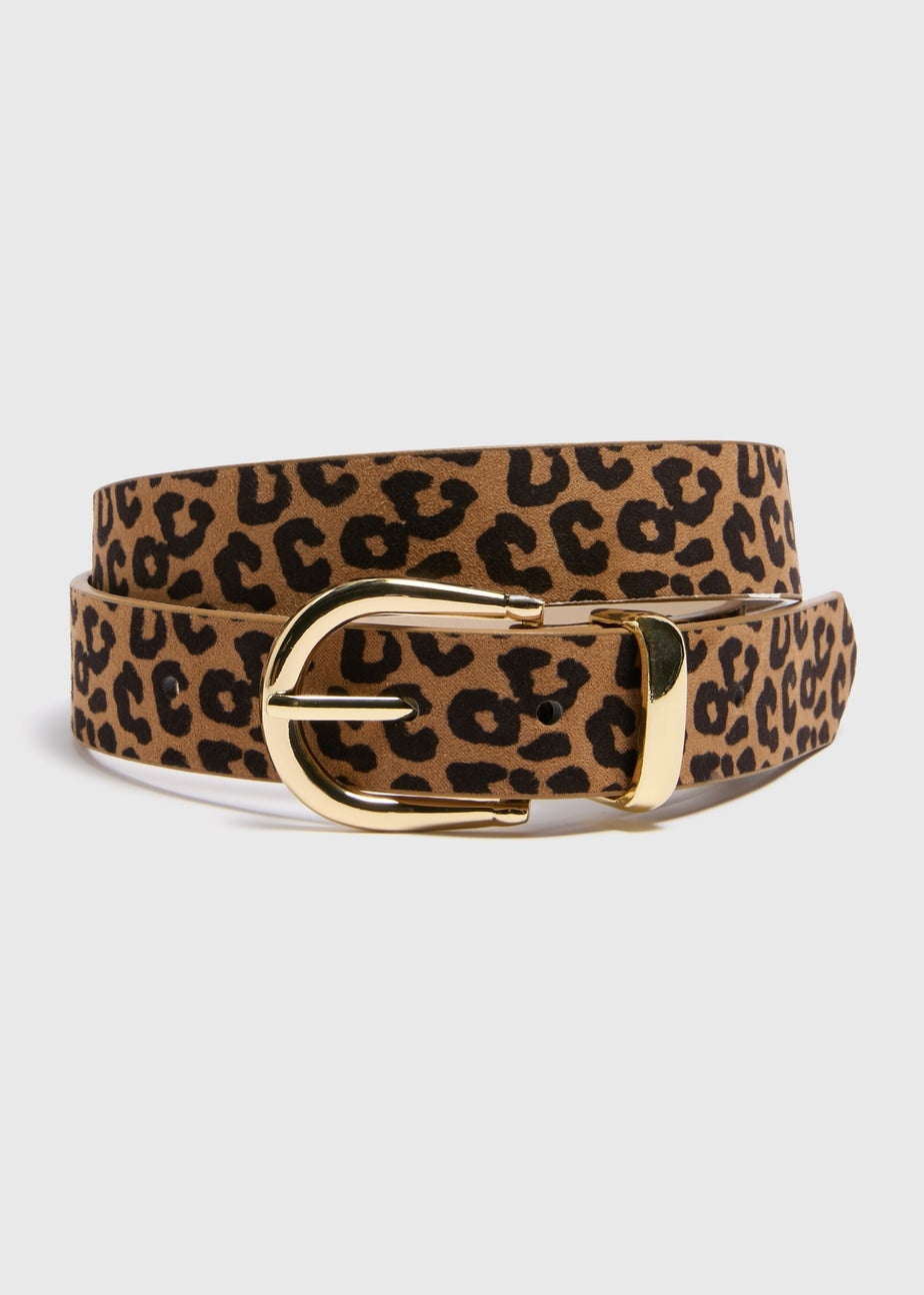 Brown Leopard Print Belt