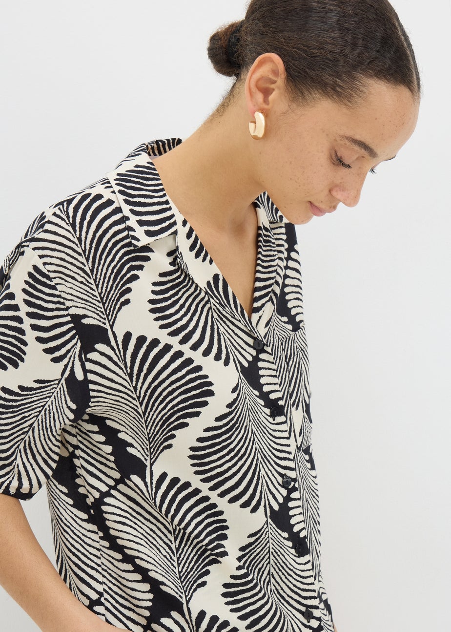 Black Monochrome Shell Shirt