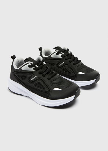 Kids Black Chunky Trainers (Younger 10-Older 6)