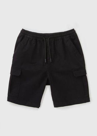 Boys Black Cargo Shorts (7-15yrs)