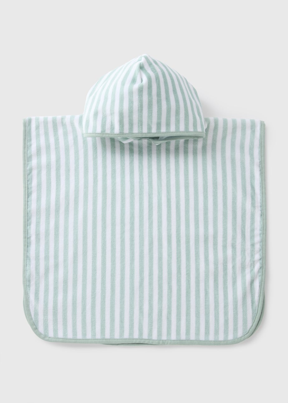 Baby Sage Stripe Poncho