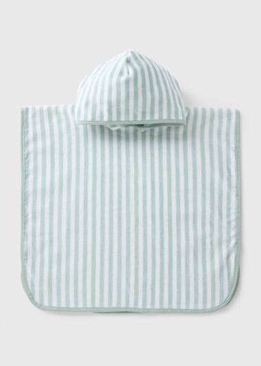 Baby Sage Stripe Poncho