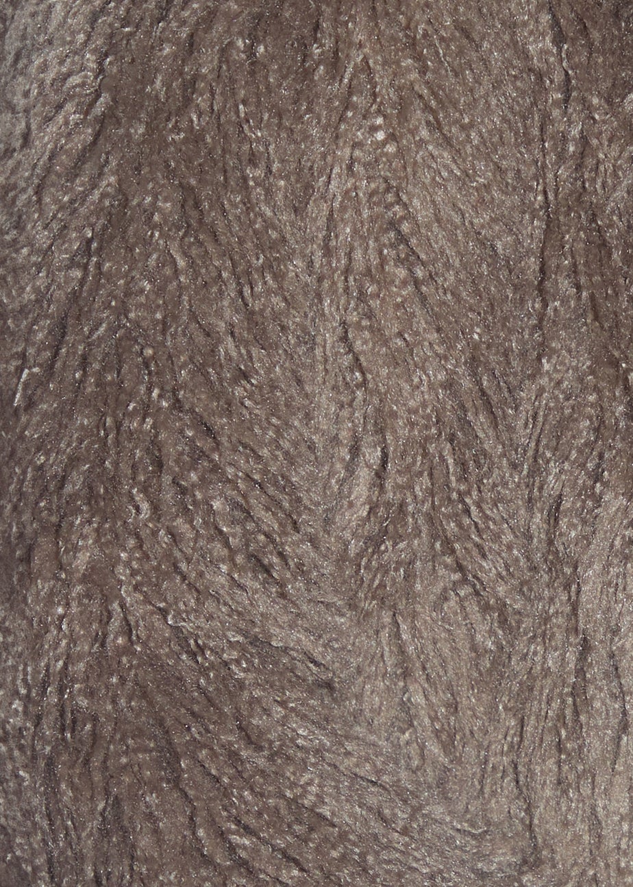 Threadbare Taupe Ernie Mongolian Faux Fur Vintage Style Coat