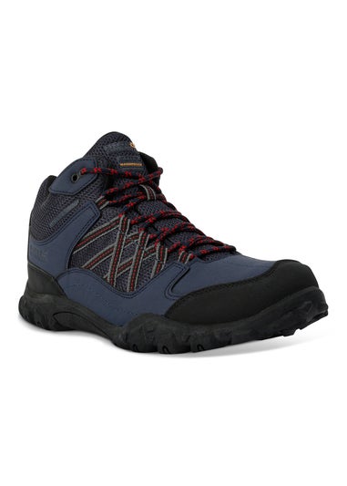 Regatta Navy Rio Red Edgepoint Waterproof Isotex Mid Walking Boots