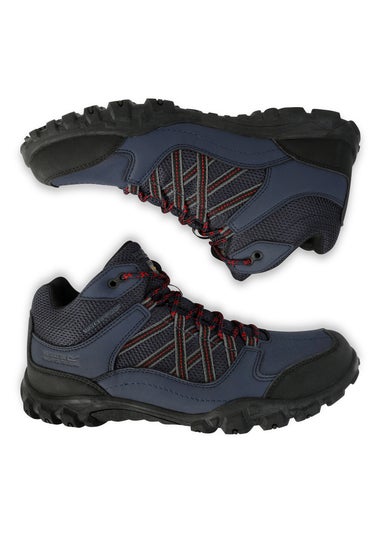 Regatta Navy Rio Red Edgepoint Waterproof Isotex Mid Walking Boots