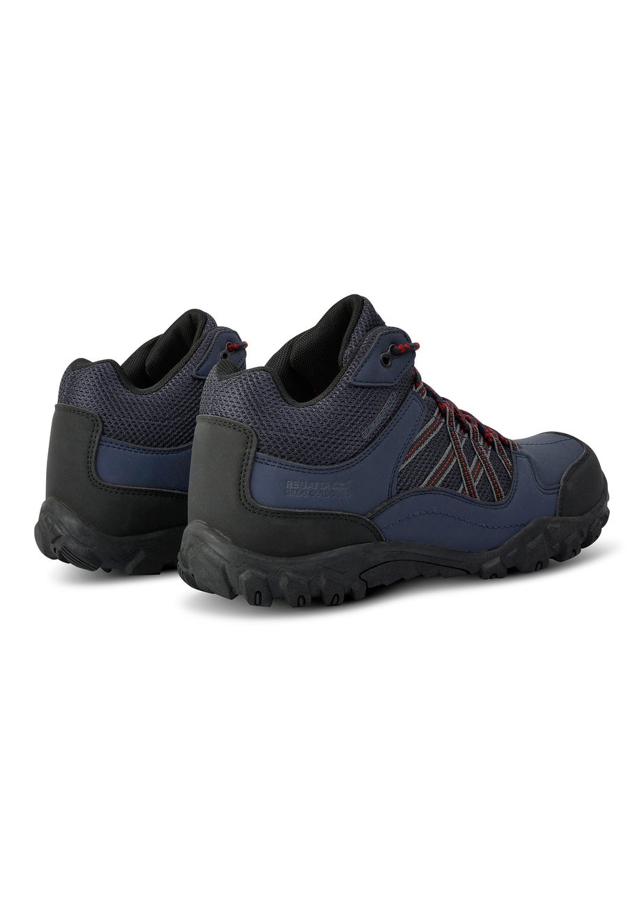 Regatta Navy Rio Red Edgepoint Waterproof Isotex Mid Walking Boots