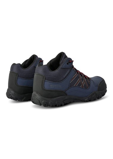 Regatta Navy Rio Red Edgepoint Waterproof Isotex Mid Walking Boots