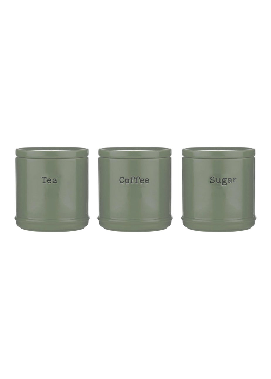 Price & Kensington Accents Tea, Coffee Sugar Set Sage Green