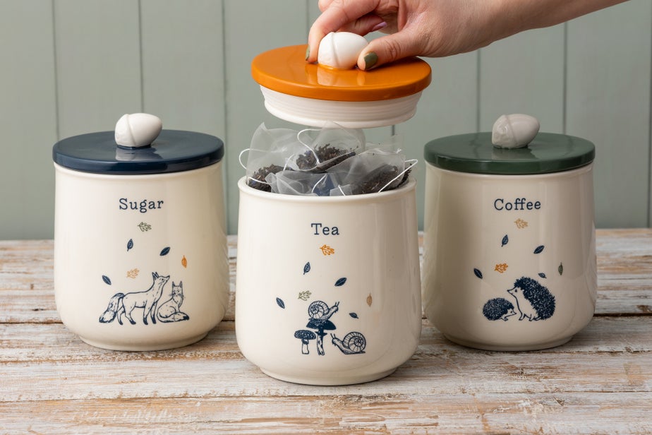 Price & Kensington Woodland Tea, Coffee, Sugar Set