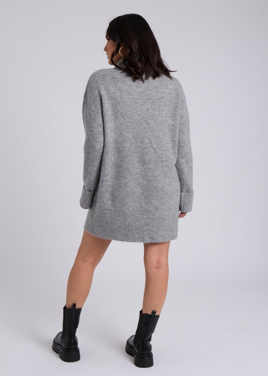 Urban Bliss Grey Mini Roll Neck Dress