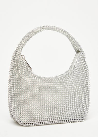 Quiz Silver Embellished Mini Bag