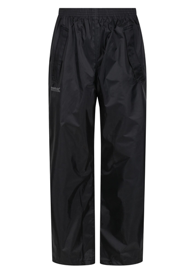 Regatta Black Kids Stormbreak Waterproof Hydrofort Overtrousers (3-16 Years)