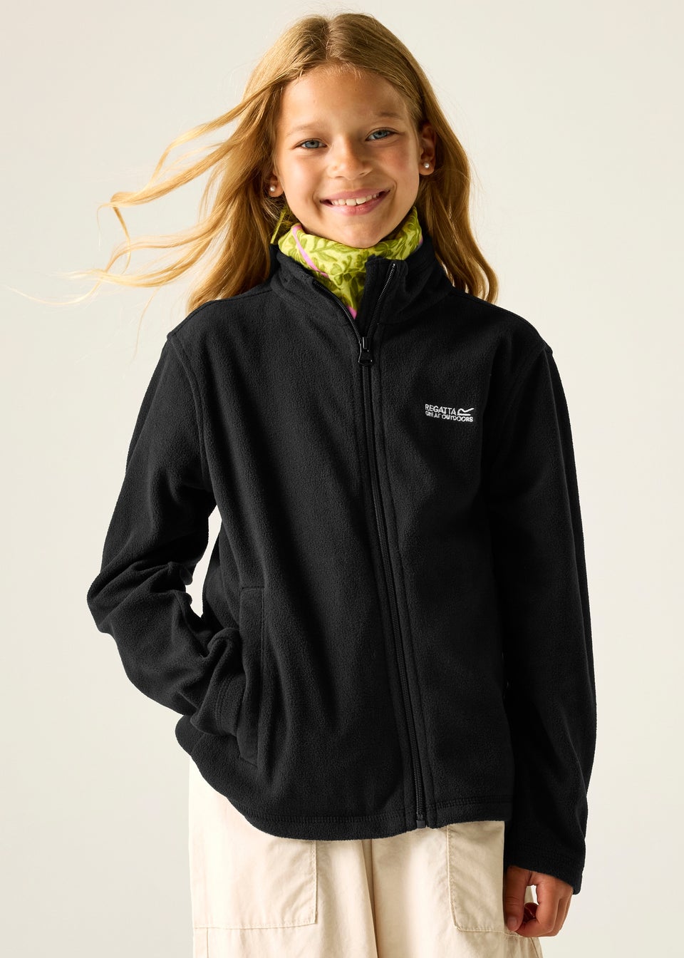 Regatta Black Kids King II Anti-Pill Symmetry Fleece (3-16 Years)