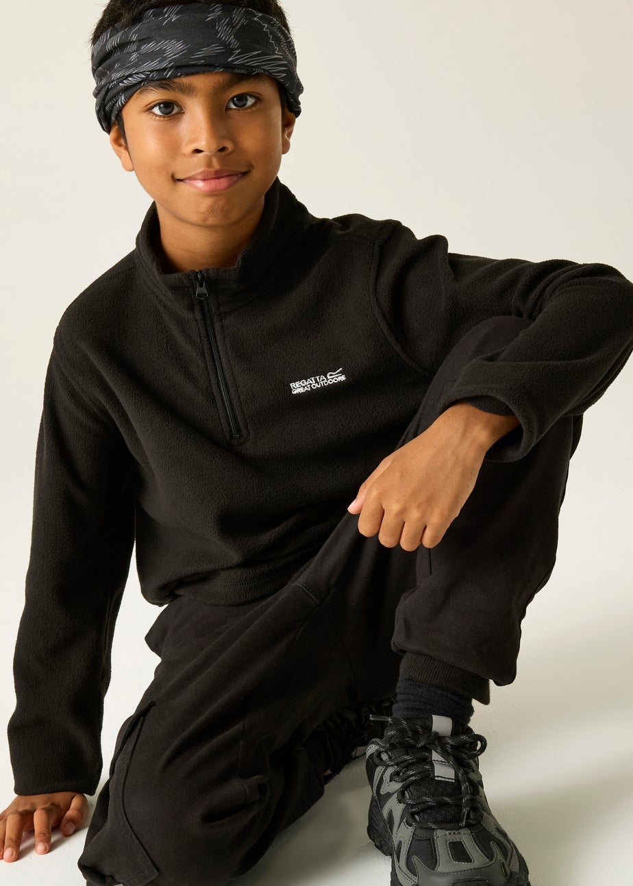 Regatta Black/ Black Kids Hot Shot II Anti-Pill Symmetry Fleece (3-16 Years)