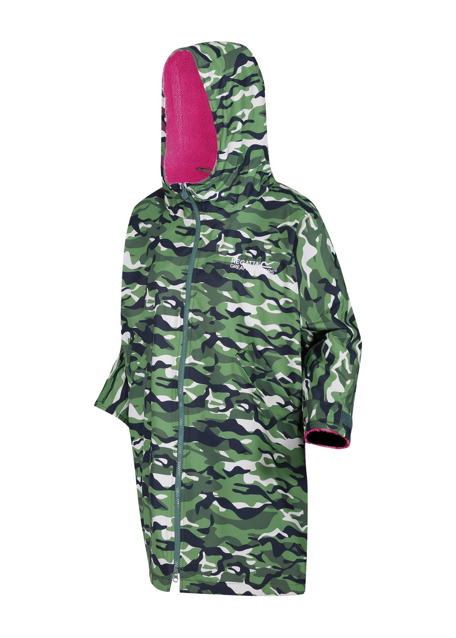 Regatta Cactus Camouflage Kids' Junior Waterproof Hydrofort Robe (3-13 Years)