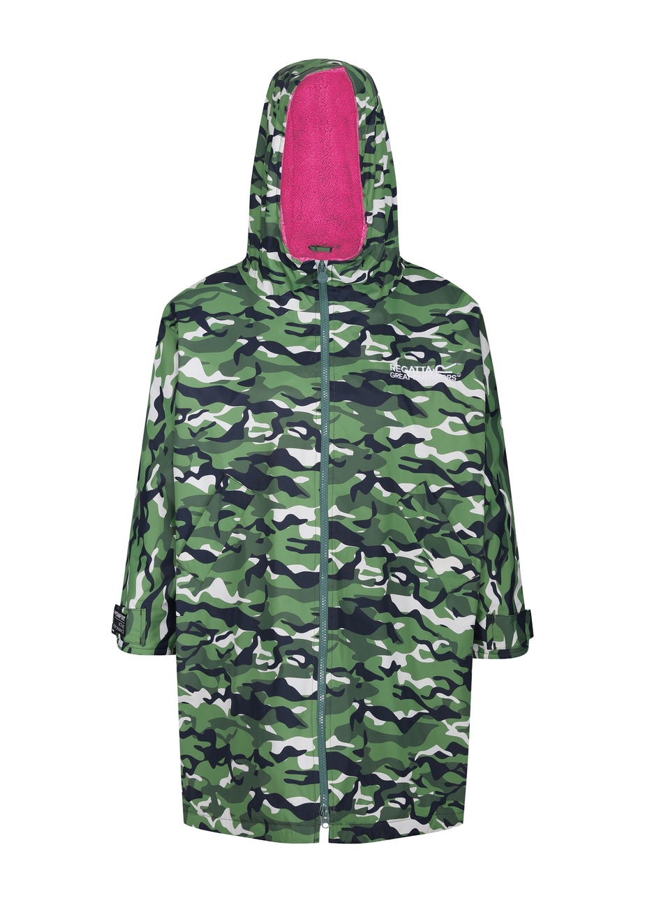 Regatta Cactus Camouflage Kids' Junior Waterproof Hydrofort Robe (3-13 Years)
