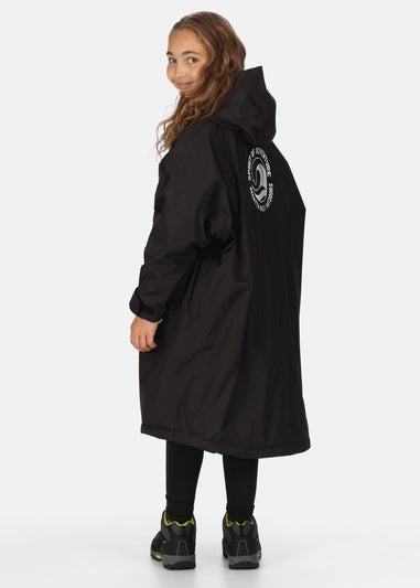 Regatta Black Oxford Blue Kids Junior Waterproof Hydrofort Robe