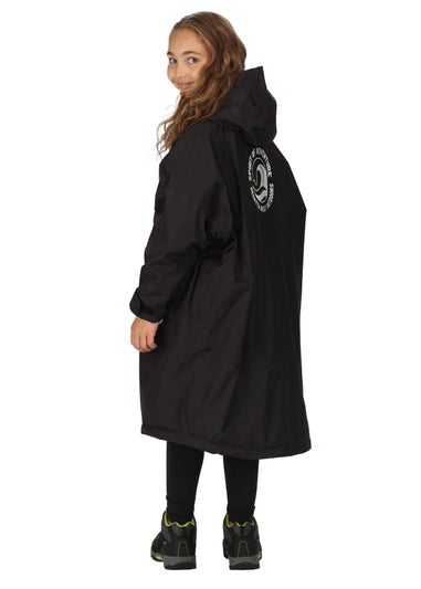 Regatta Black Oxford Blue Kids Junior Waterproof Hydrofort Robe