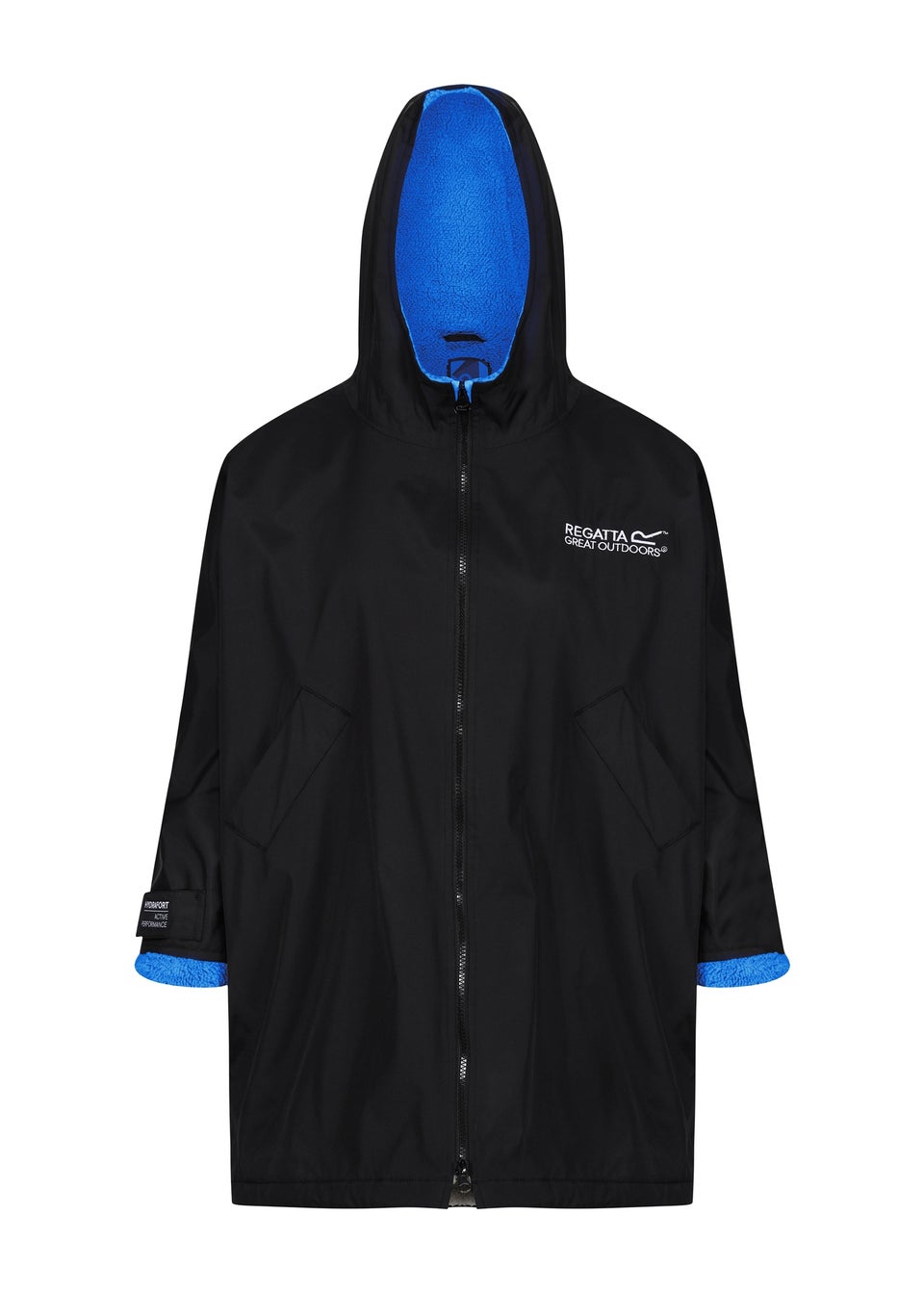 Regatta Black Oxford Blue Kids Junior Waterproof Hydrofort Robe