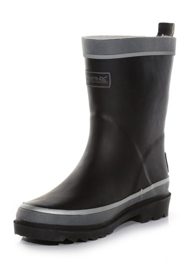 Regatta Black Kids' Foxfire Reflective Wellies