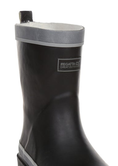 Regatta Black Kids' Foxfire Reflective Wellies