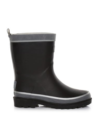 Regatta Black Kids' Foxfire Reflective Wellies