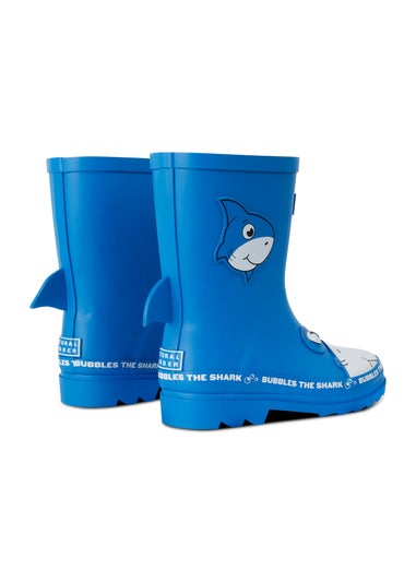 Regatta Bubbles the Shark Blue Kids' Mudplay Junior II Waterproof Wellies