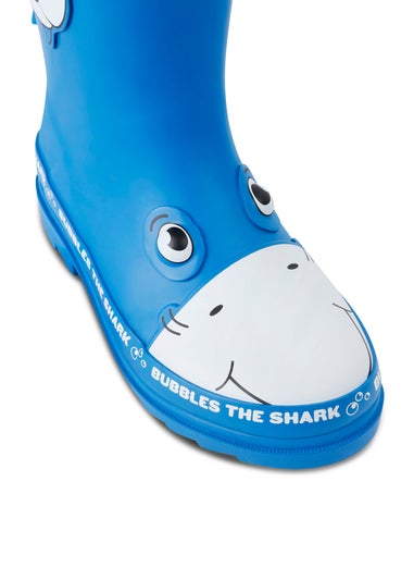 Regatta Bubbles the Shark Blue Kids' Mudplay Junior II Waterproof Wellies