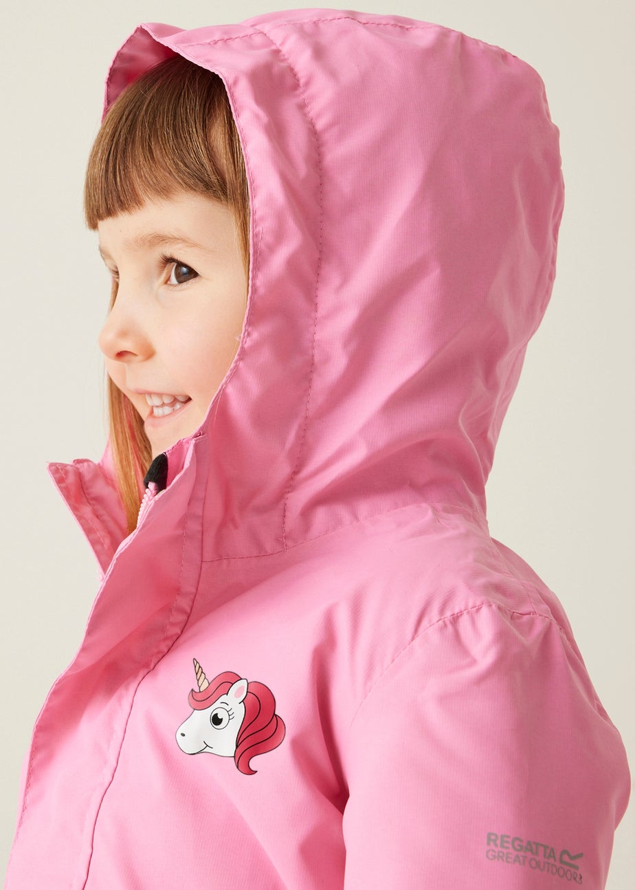 Regatta Pink Multi Kids' Animal Rainy Day Waterproof Insulated Jacket (6-72 months)