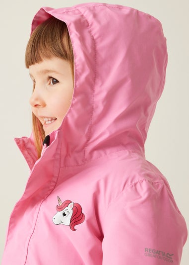 Regatta Pink Multi Kids' Animal Rainy Day Waterproof Insulated Jacket (6-72 months)