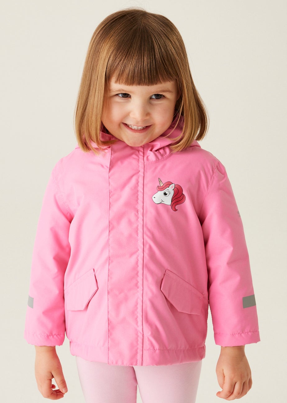 Regatta Pink Multi Kids' Animal Rainy Day Waterproof Insulated Jacket (6-72 months)