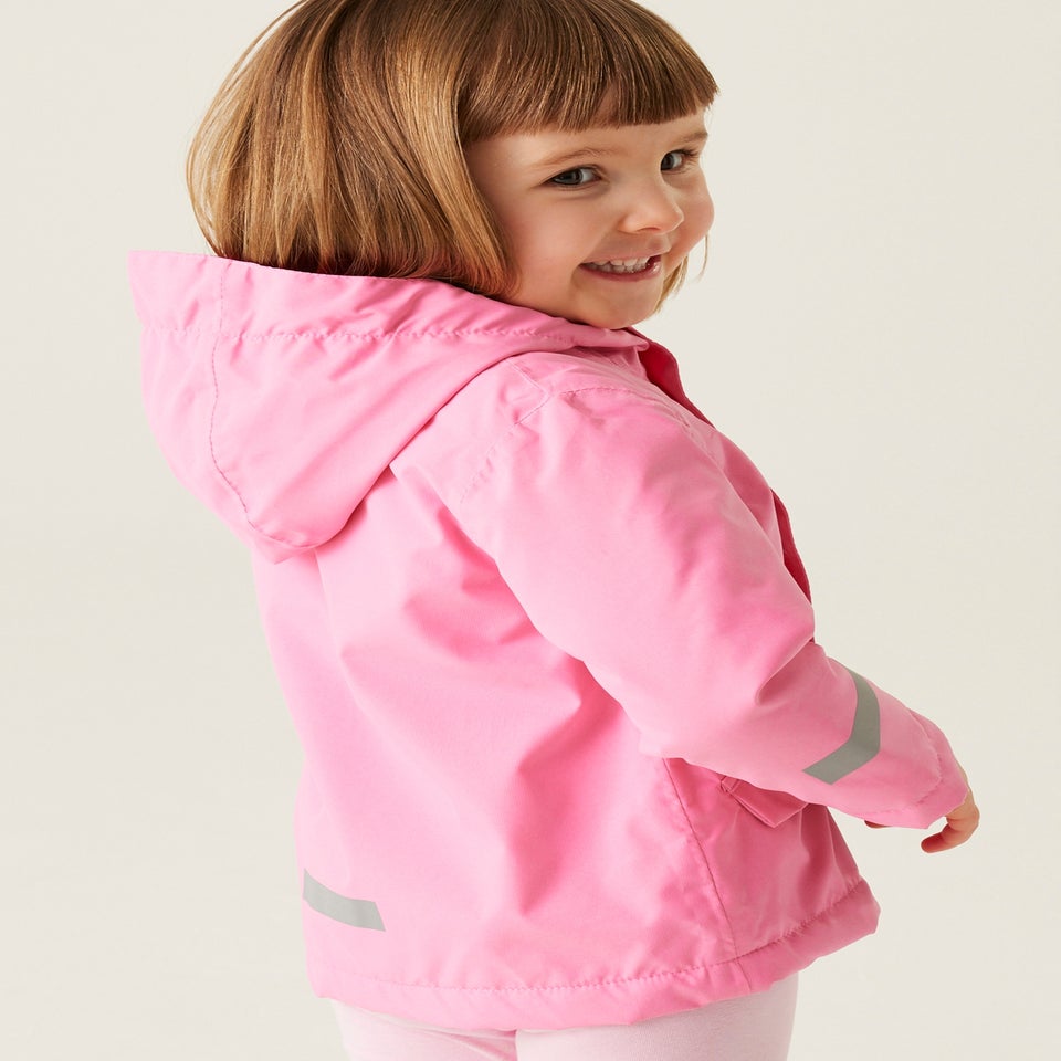 Regatta Pink Multi Kids' Animal Rainy Day Waterproof Insulated Jacket (6-72 months)