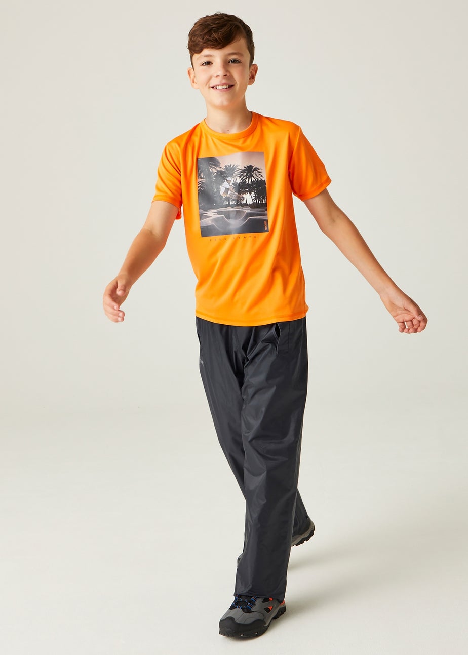 Regatta Navy Kids Stormbreak Waterproof Hydrofort Overtrousers (3-16 Years)