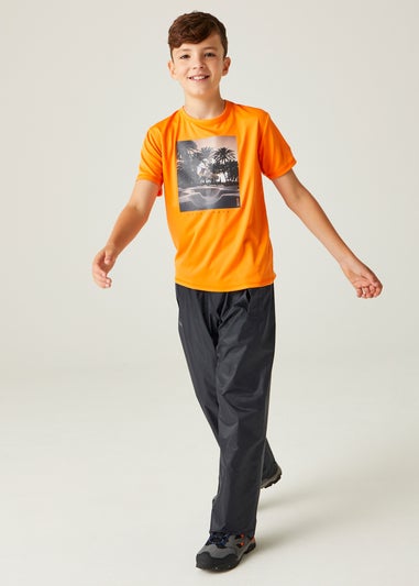 Regatta Navy Kids Stormbreak Waterproof Hydrofort Overtrousers (3-16 Years)