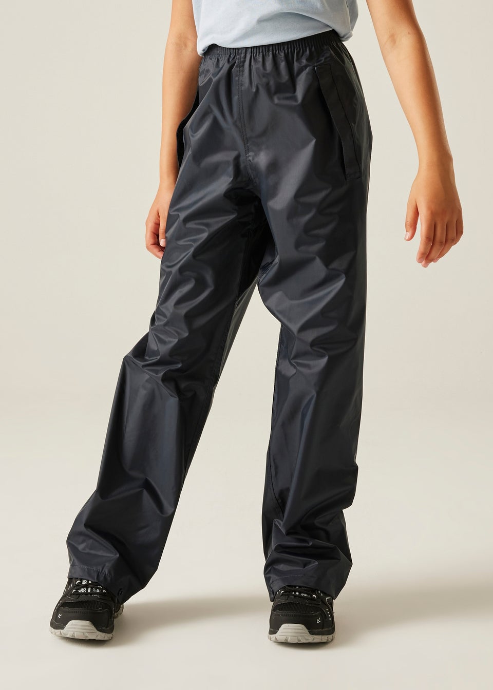 Regatta Navy Kids Stormbreak Waterproof Hydrofort Overtrousers (3-16 Years)