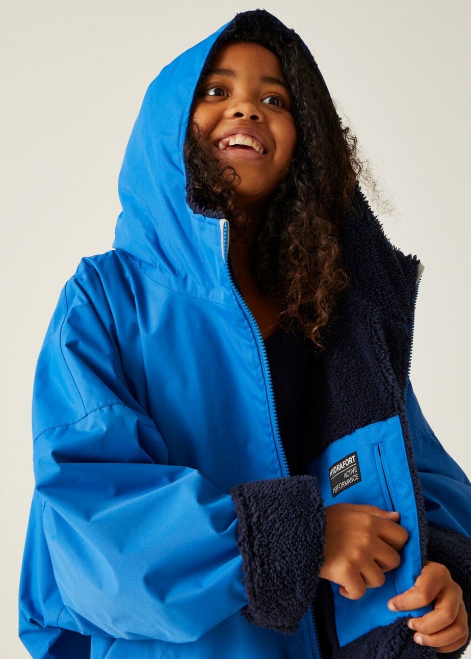 Regatta Oxford Cobalt Kids Junior Waterproof Hydrofort Robe (3-13 Years)