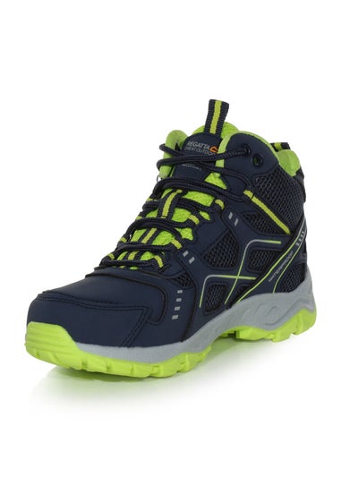 Regatta Navy Lime Punch Kids Vendeavour Waterproof Isotex Walking Boots