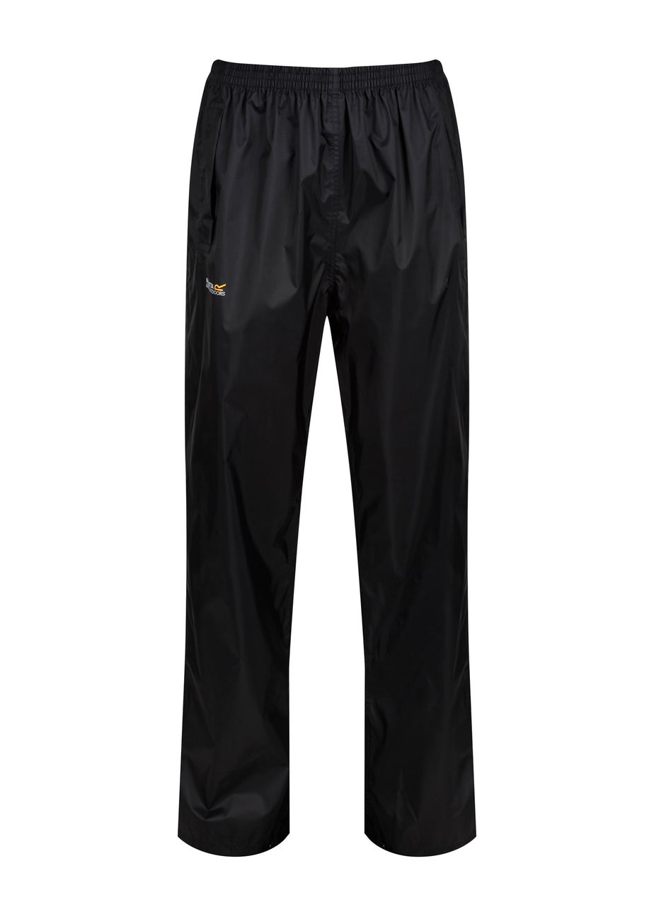 Regatta Black Pack It Waterproof Breathable Isolite Over Trousers