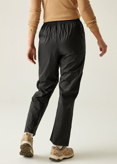 Regatta Black Pack It Waterproof Breathable Isolite Over Trousers