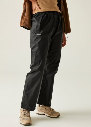 Regatta Black Pack It Waterproof Breathable Isolite Over Trousers