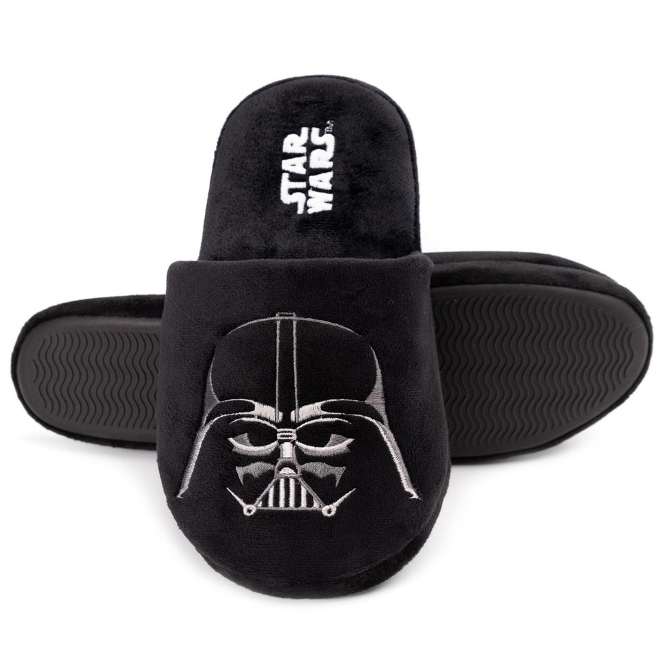 Vanilla Underground Star Wars Black Darth Vader Mule Slippers