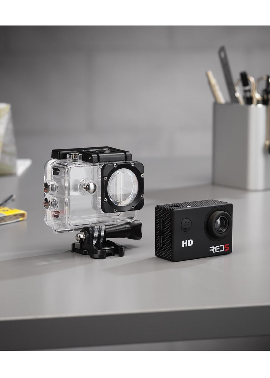 RED5 Black Action Camera Water Proof