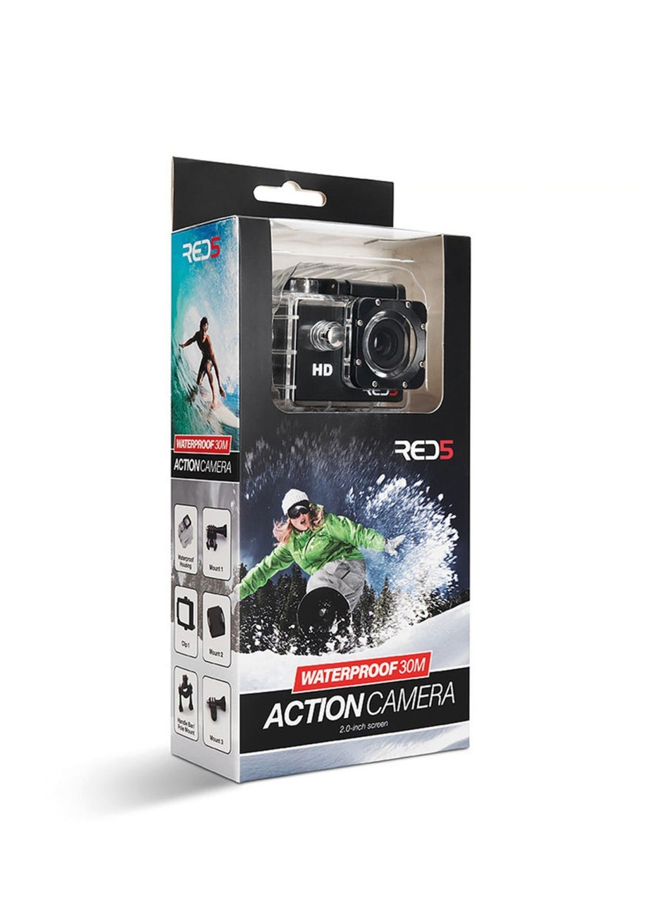 RED5 Black Action Camera Water Proof