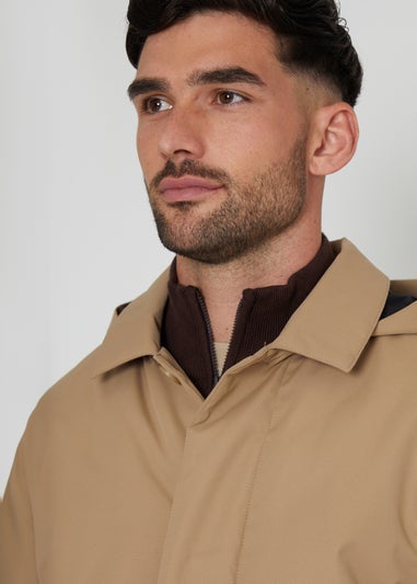 Threadbare Stone Croy Showerproof 2-in-1 Mac Coat with Concealed Hood