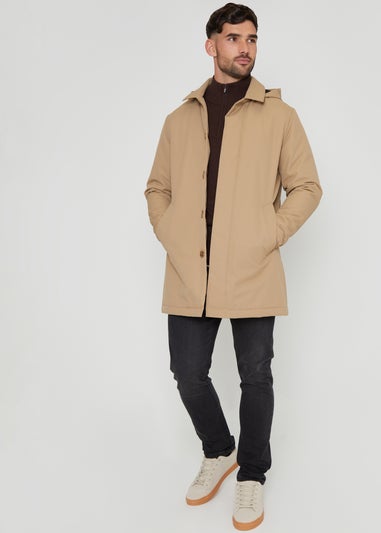 Threadbare Stone Croy Showerproof 2-in-1 Mac Coat with Concealed Hood