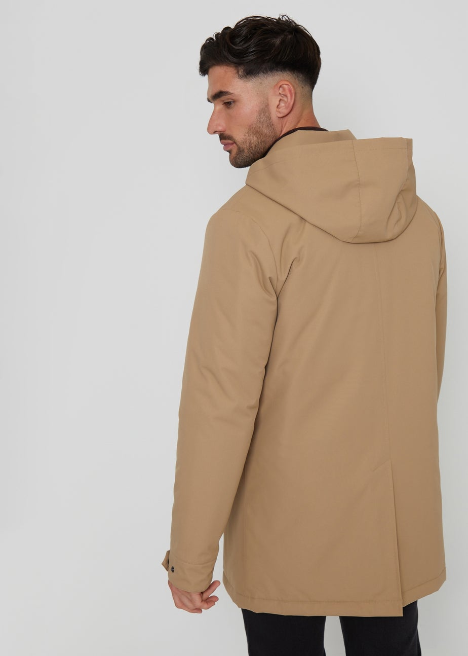 Threadbare Stone Croy Showerproof 2-in-1 Mac Coat with Concealed Hood