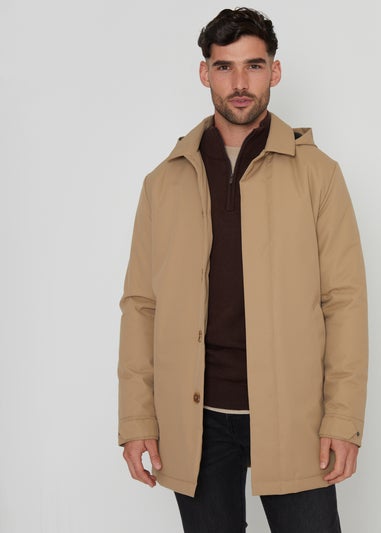 Threadbare Stone Croy Showerproof 2-in-1 Mac Coat with Concealed Hood