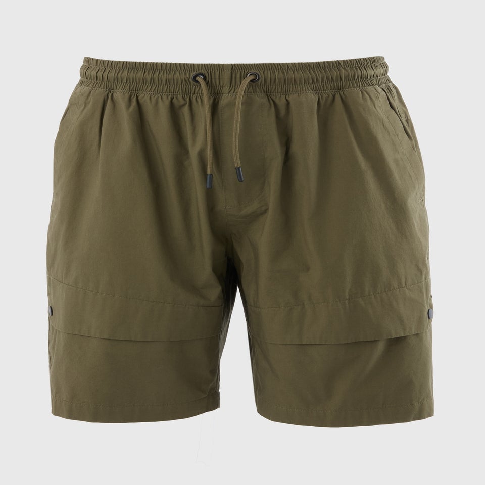 Khaki Lightweight Pocket Drawcord Shorts